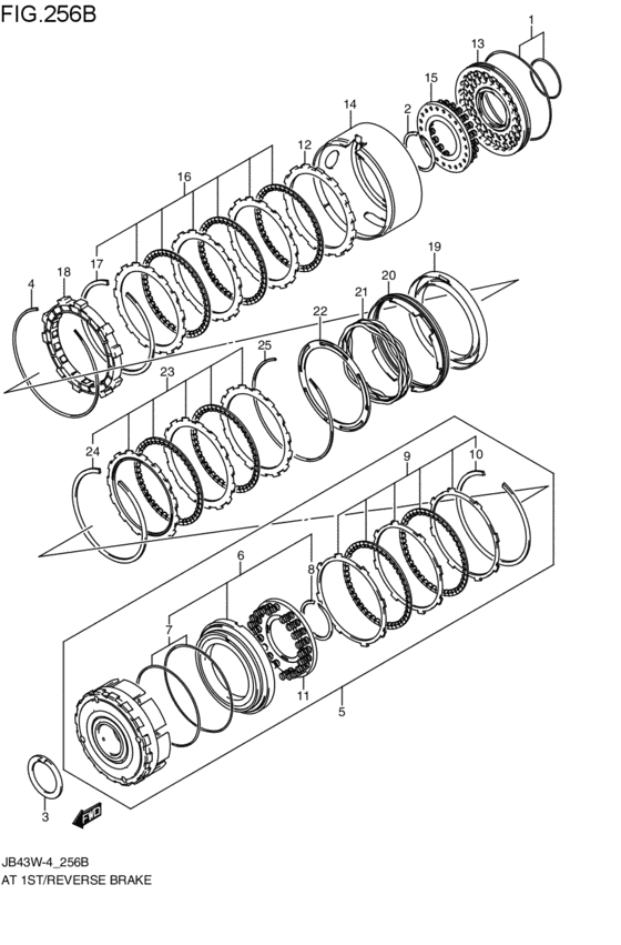at - first / reverse brakes