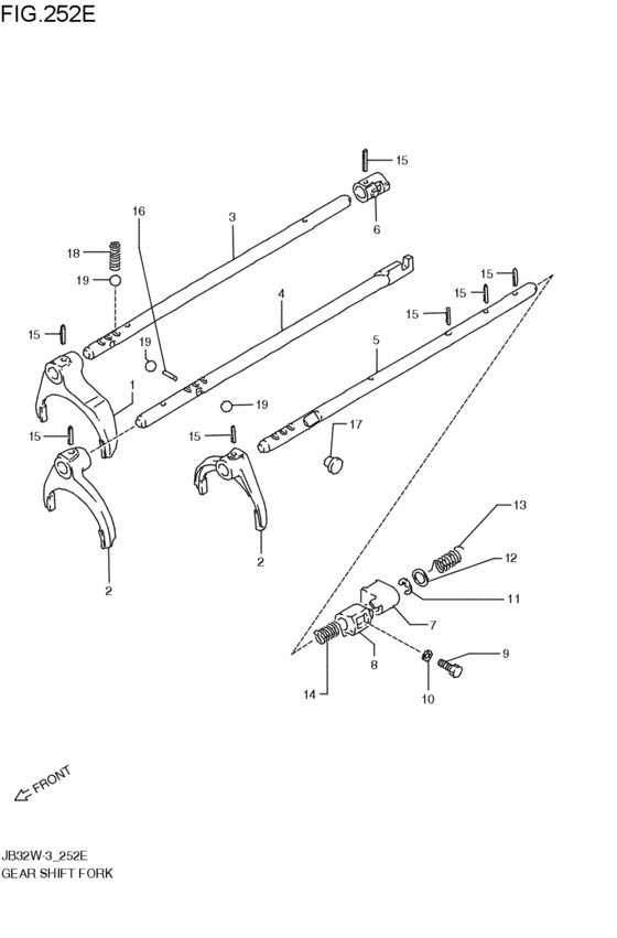 mt - gearlever fork