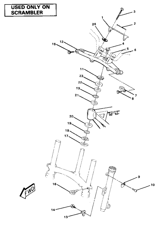 Steering assembly-scrambler