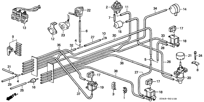 Control box tubing