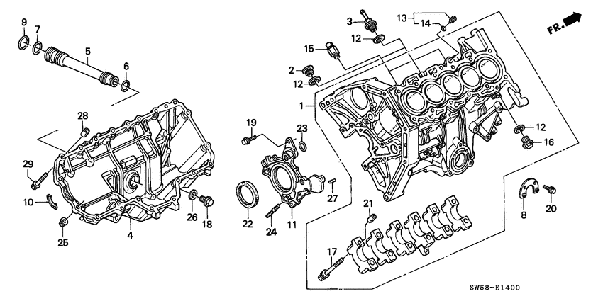 Cylinder block/oil pan
