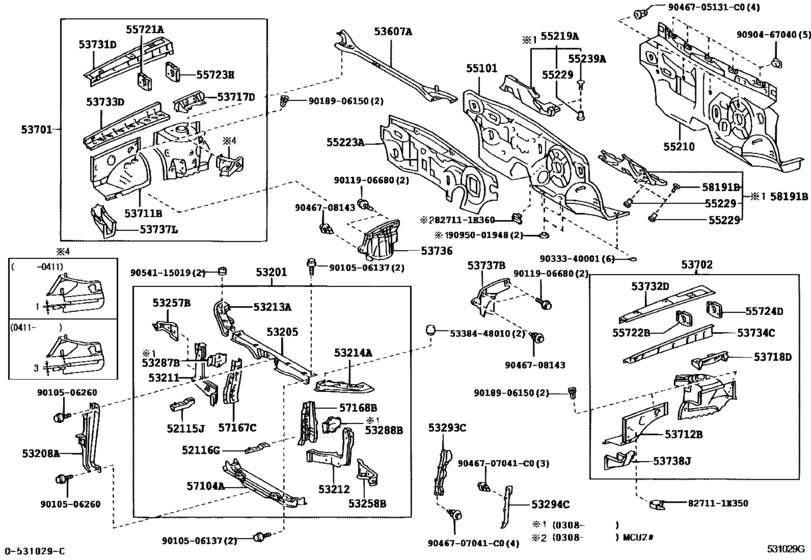 Front Fender Apron & Dash Panel