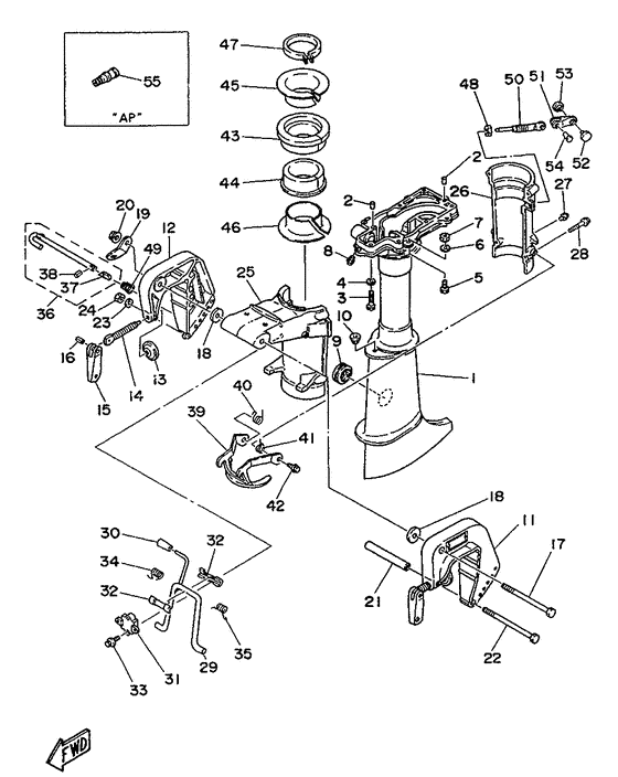 Upper casing . bracket