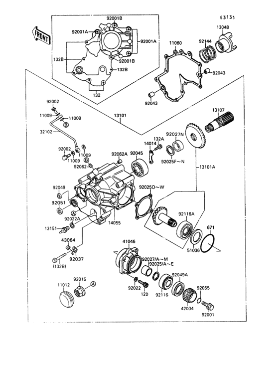 Front bevel gear(1/2)