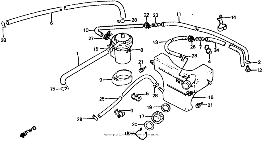 Reserve tank + breather separator