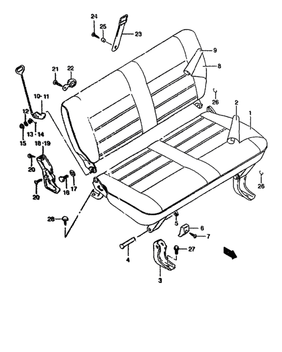 Rear seat