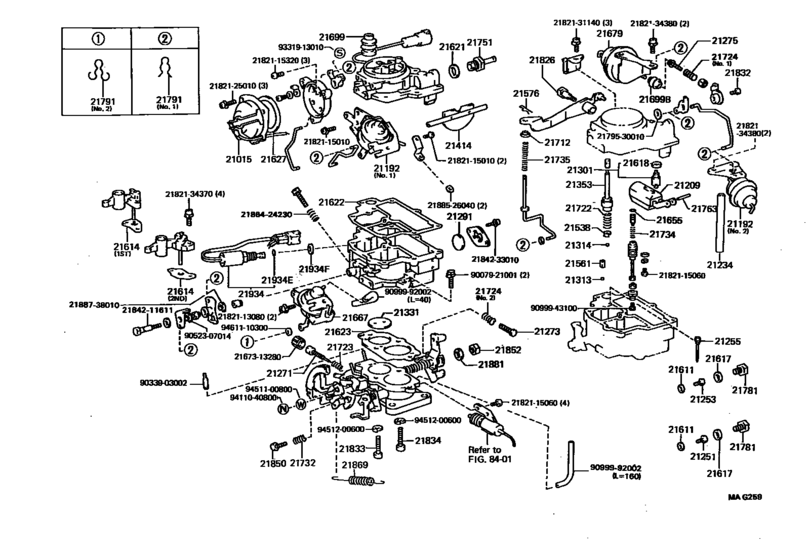 Carburetor for 1990 1991 Toyota COROLLA EE96 Japan sales region