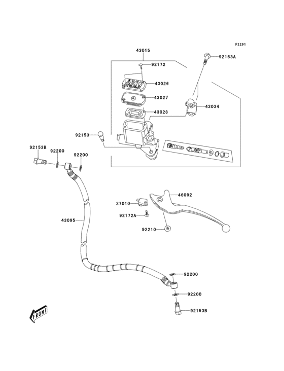 Front master cylinder