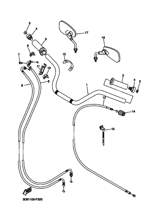 Steering handle & cable