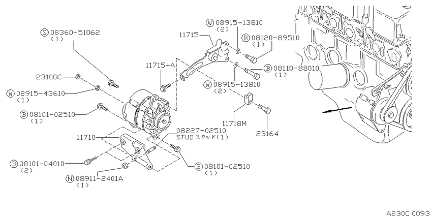 Alternator fitting