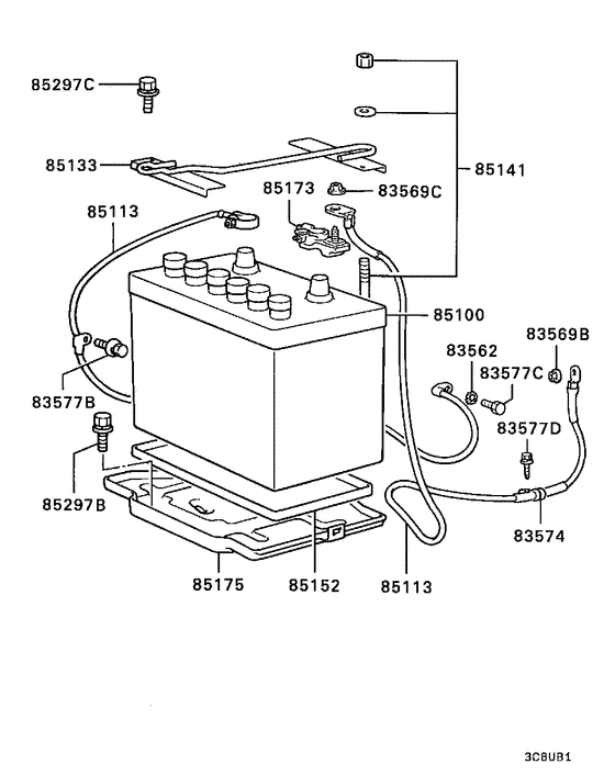 Battery cable & bracket