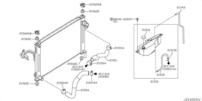 Radiator, shroud & fitting