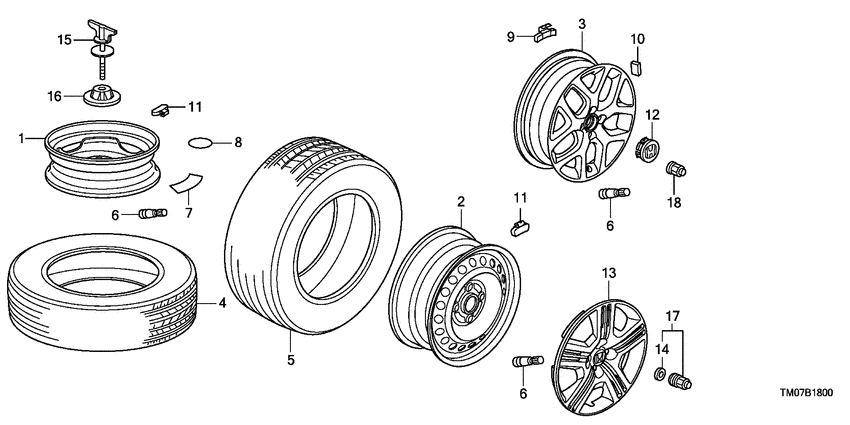 Tire/wheel disks