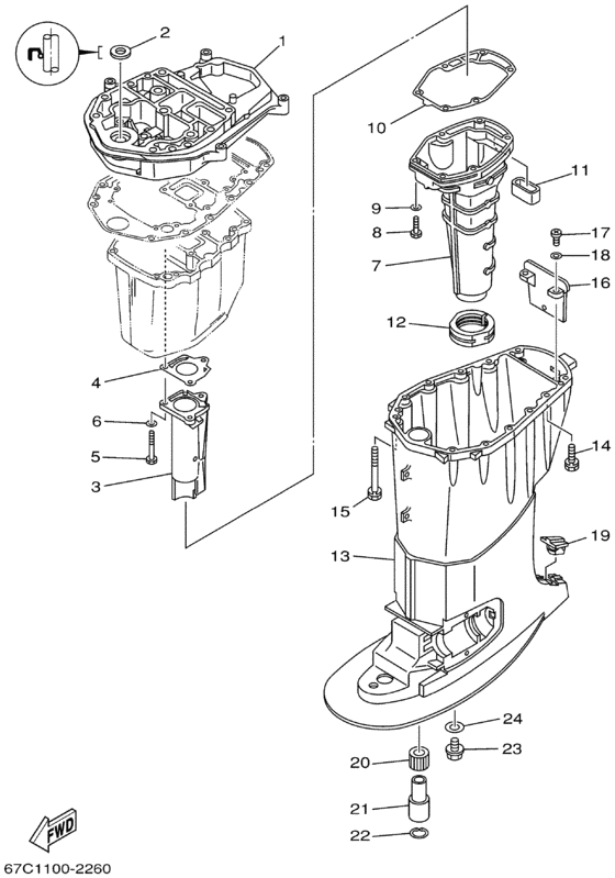 Upper casing