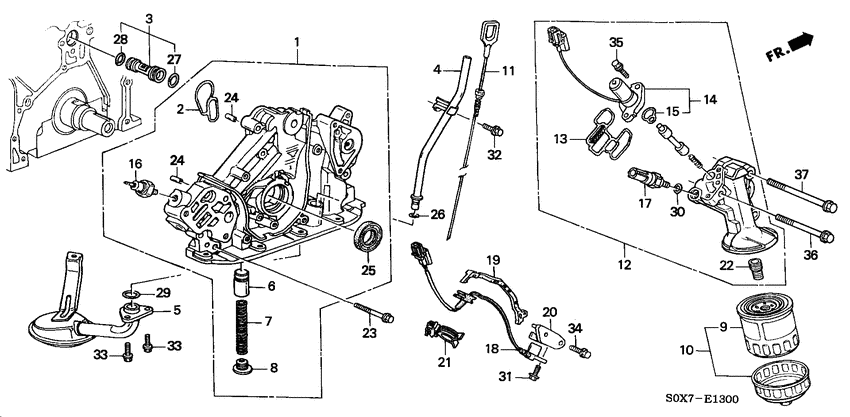 Oil pump/oil strainer