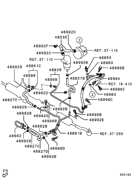 Power steering oil line