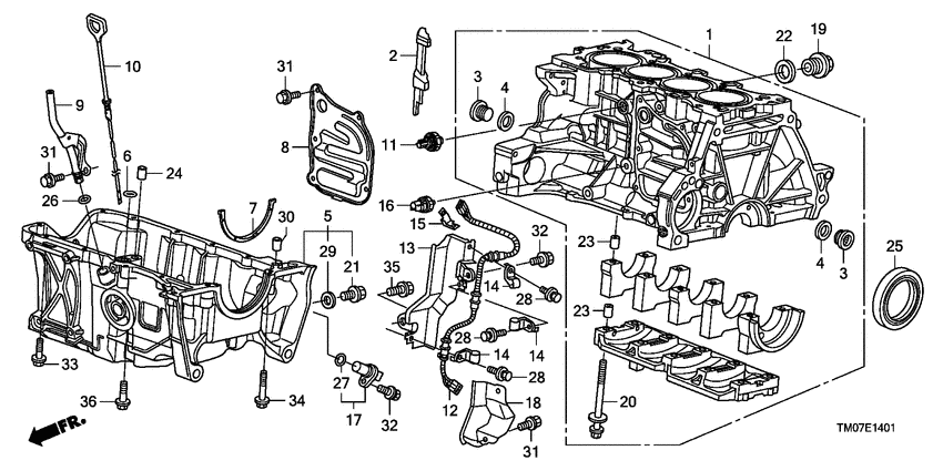 Cylinder block/oil pan