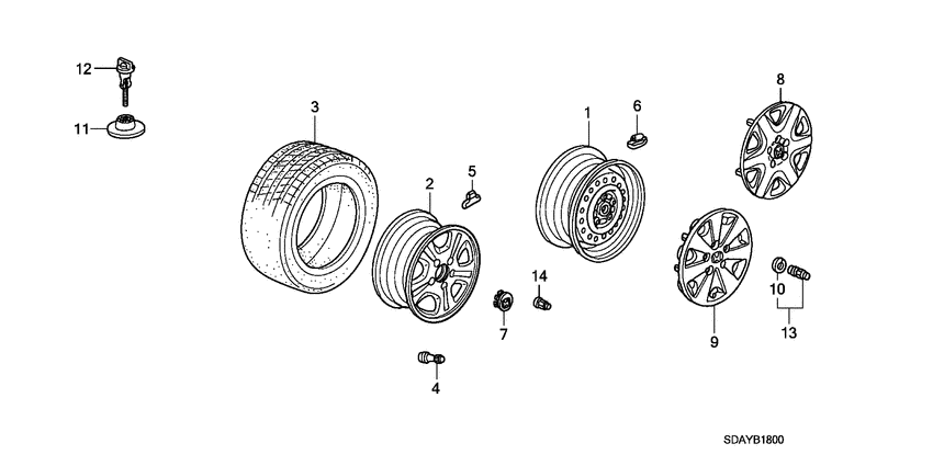 Tire/wheel disks