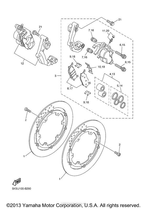 Front brake caliper