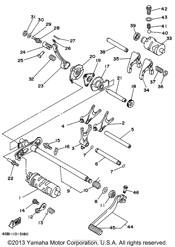 Shift cam - shift fork