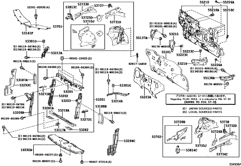 Front Fender Apron & Dash Panel