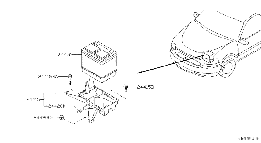Battery & battery mounting