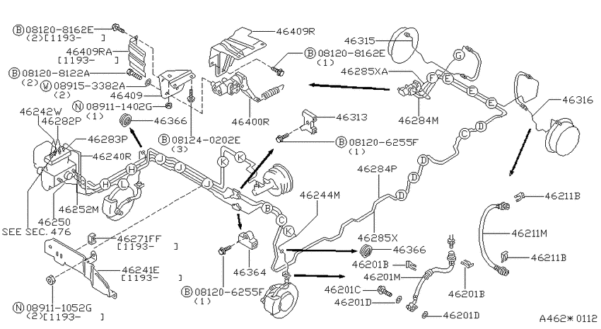 Brake piping & control