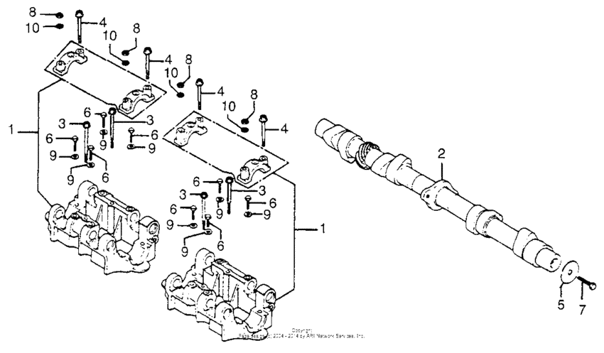 Camshaft + camshaft holder