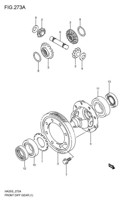 フロントデファレンシャルギヤ
