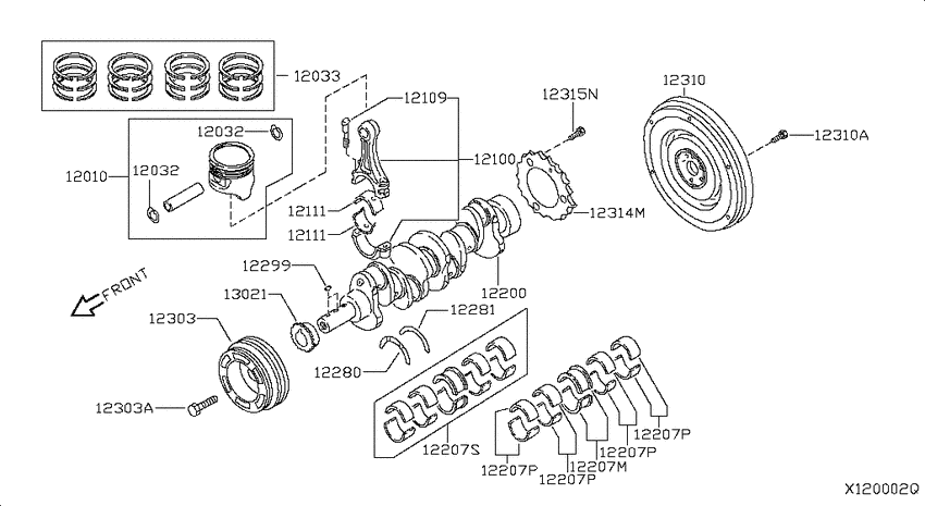 Piston,crankshaft & flywheel
