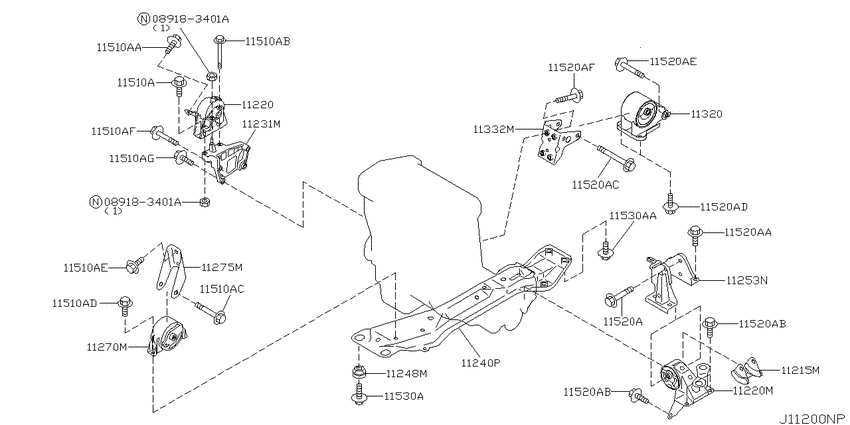 Engine & transmission   mounting