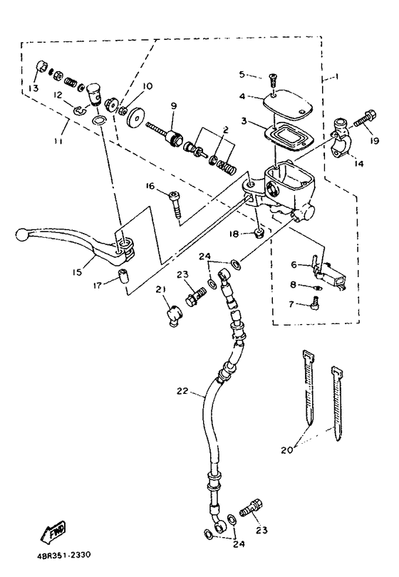 Front master cylinder