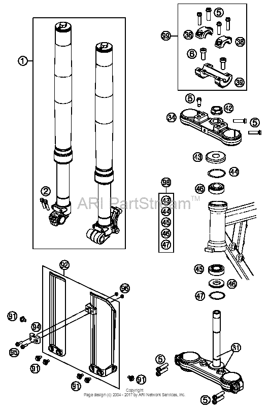 Front Fork, Triple Clamp