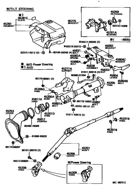 Steering Column & Shaft