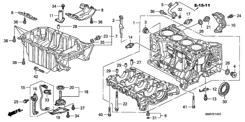 Cylinder block/oil pan