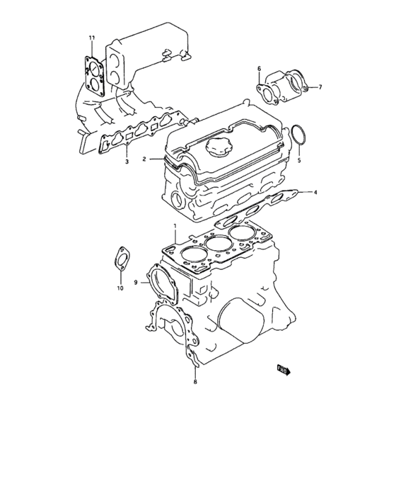 Engine gasket set