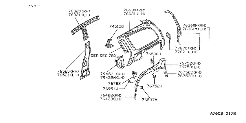 Body side panel