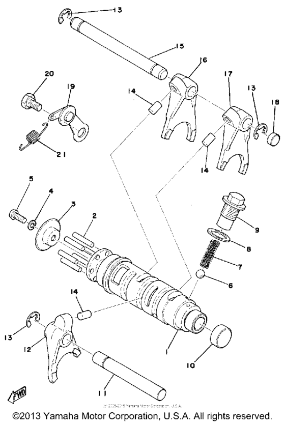 Shift shaft