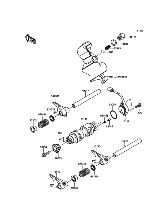 Gear Change Drum/Shift Fork(s)