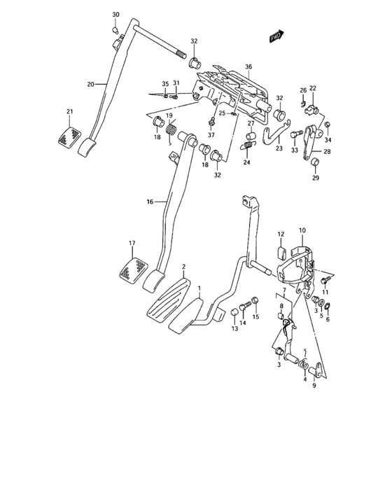 Pedal and pedal bracket