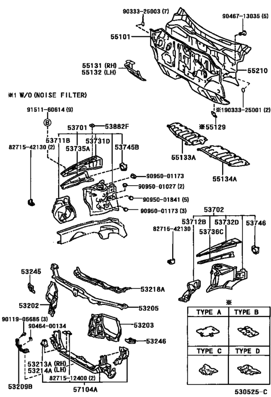 Front Fender Apron & Dash Panel