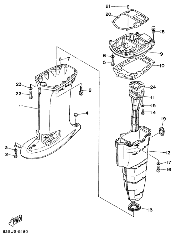 Upper casing