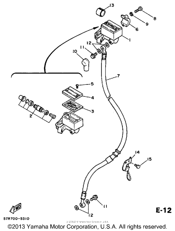 Front master cylinder