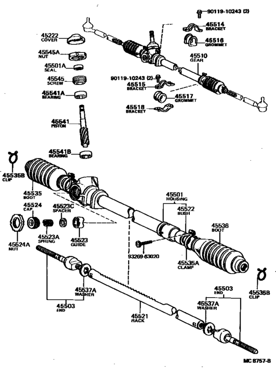 Front Steering Gear & Link