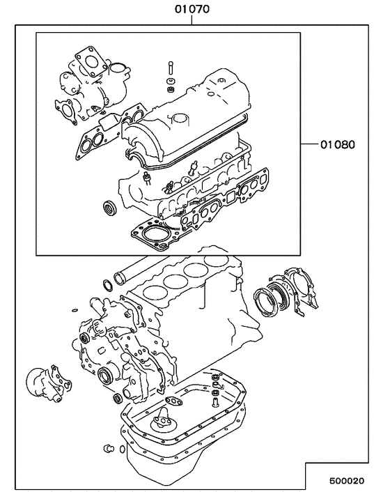 Engine overhaul gasket kit