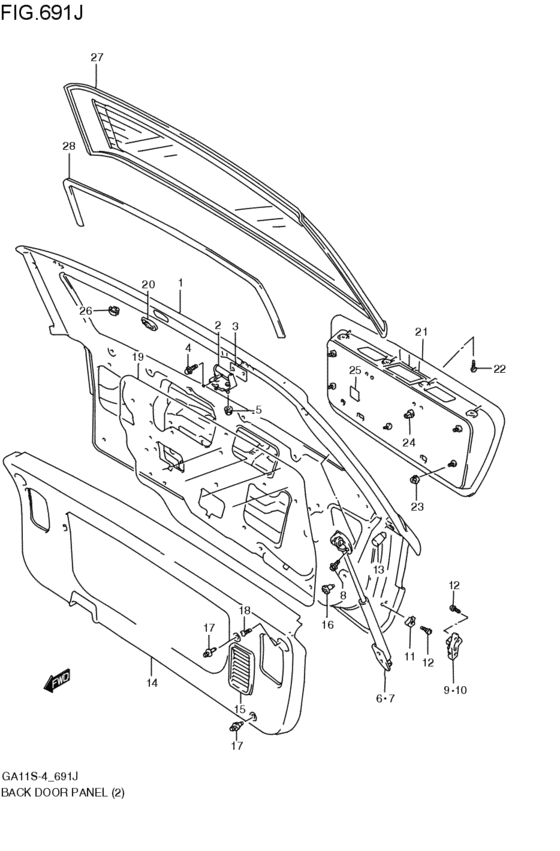 back door panel
