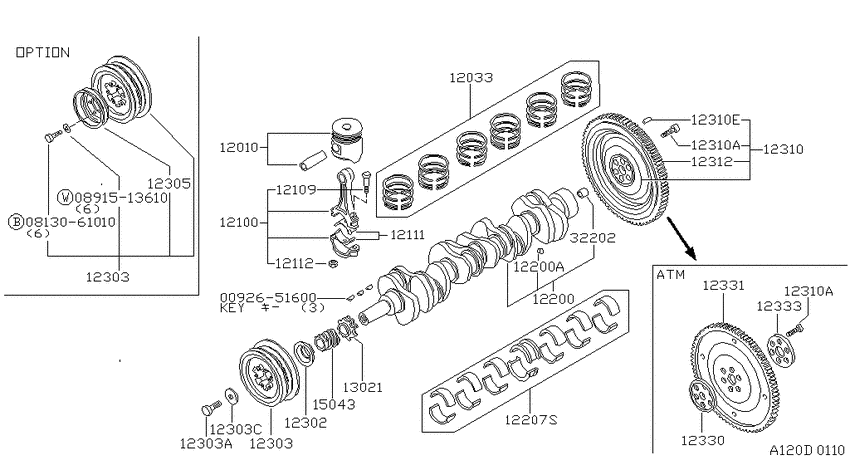Piston,crankshaft & flywheel