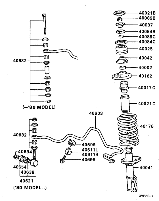 Front susp strut & spring