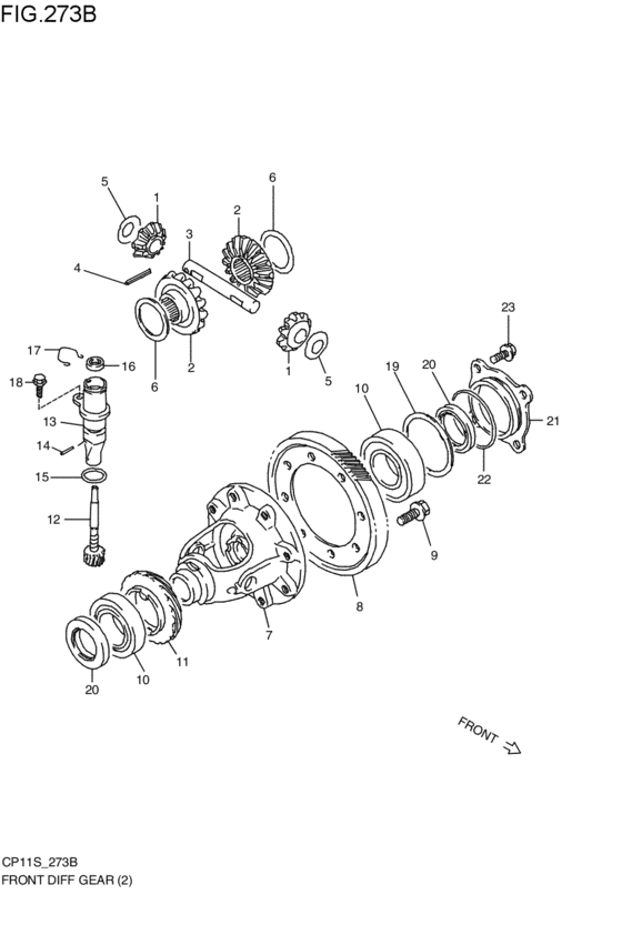 フロントデファレンシャルギヤ