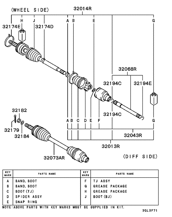 Front axle drive shaft